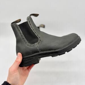 Blundstone Rustic Black Leather Pull-On Ankle Chelsea Boots Women's Size 6.5